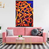 Arabisch deurdesign canvas afdruk (Insitu (Woonkamer))