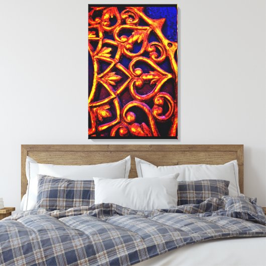 Arabisch deurdesign canvas afdruk (Insitu (Slaapkamer))