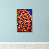 Arabisch deurdesign canvas afdruk (Insitu (Houten vloer))