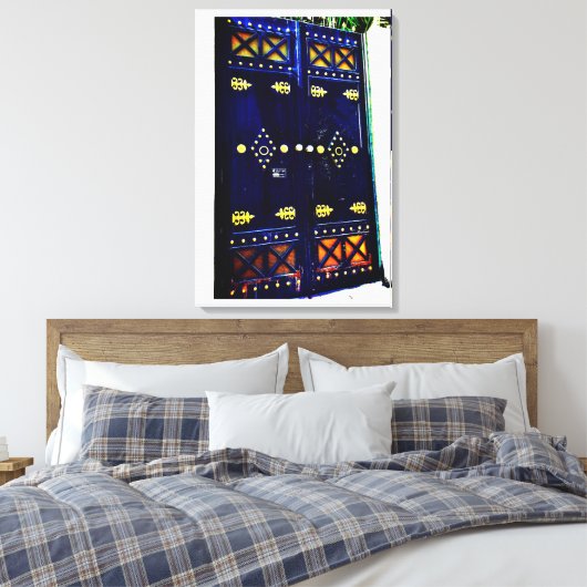 Arabisch deurdesign canvas afdruk (Insitu (Slaapkamer))
