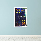 Arabisch deurdesign canvas afdruk (Insitu (Houten vloer))