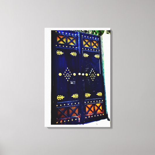 Arabisch deurdesign canvas afdruk (Voorkant)