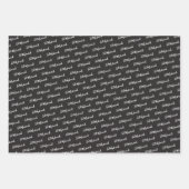 Arabisch Eid Mubarak Cute Black Star Pattern Quote Inpakpapier Vel (Voorkant)