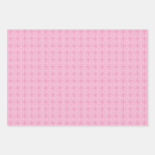Arabisch Eid Mubarak Kinder Roze Star Pattern Quot Inpakpapier Vel (Voorkant 3)