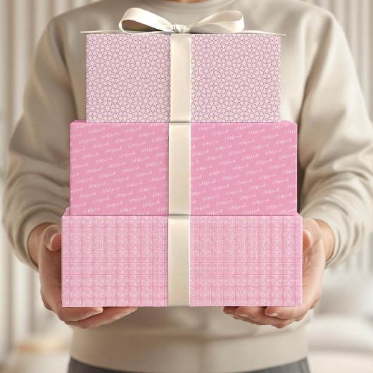 Arabisch Eid Mubarak Kinder Roze Star Pattern Quot Inpakpapier Vel