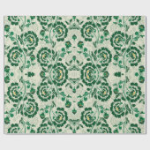 Arabisch Elegant Bloemen Geometrisch Groen Marokka Cadeaupapier (Vlak)