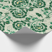 Arabisch Elegant Bloemen Geometrisch Groen Marokka Cadeaupapier (Hoek)