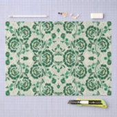 Arabisch Elegant Bloemen Geometrisch Groen Marokka Tissuepapier (Craft)