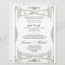 Arabisch Engels  Classic Elegant Muslim Kaart