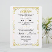Arabisch Engels Goud Classic Elegant Muslim Kaart (Staand voorkant)