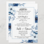 Arabisch Engels Lichtblauw Moslim Kaart (Voorkant / Achterkant)