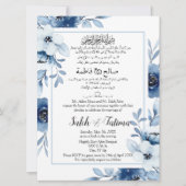 Arabisch Engels Lichtblauw Moslim Kaart (Voorkant)