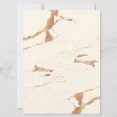 Arabisch Engels marmer Modern Gold en Cream Kaart (Achterkant)