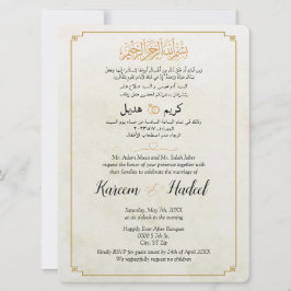 Arabisch Engels Modern Goud Minimaal Elegant Mosli Kaart