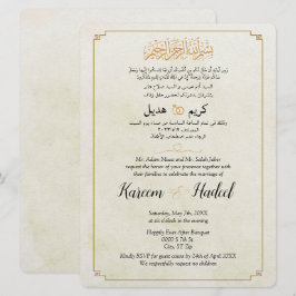 Arabisch Engels Modern Goud Minimaal Elegant Mosli Kaart