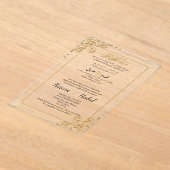 Arabisch Engels Modern klassiek moslim Acryl Uitnodigingen (Laagn)