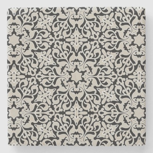 Arabisch floraalpatroon stenen onderzetter (Voorkant)