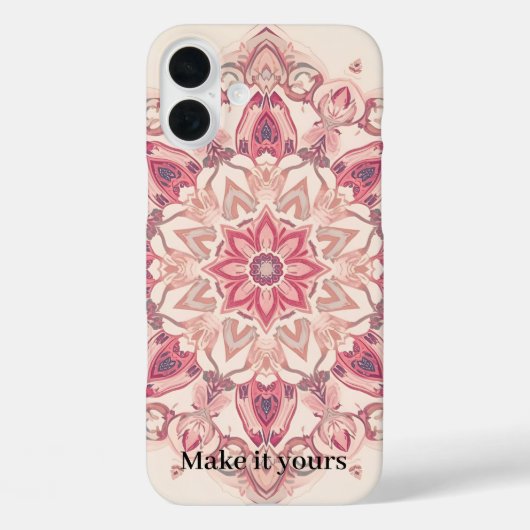 Arabisch Floral Art Phone Hoesje – gepersonaliseer (Achterkant)
