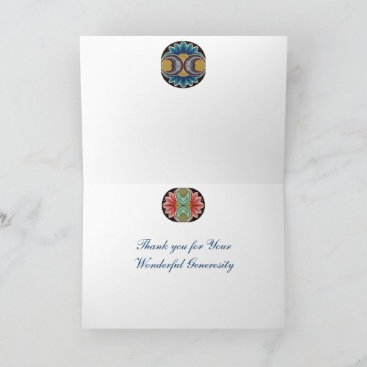 Arabisch Floral Hartelijk dank Bedankkaart (Binnen)