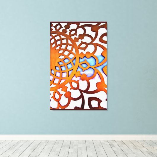 Arabisch Gate Design Canvas Afdruk (Insitu (Houten vloer))