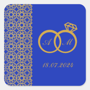 ARABISCH GEÏNSPIREERDE BRUILOFT VIERKANTE STICKER