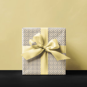 Arabisch geometrisch   Navy Blue Tan Cadeaupapier