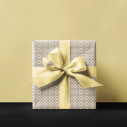 Arabisch geometrisch | Navy Blue Tan Cadeaupapier