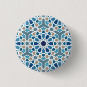 Arabisch geometrisch ontwerppatroon ronde button 3,2 cm (Voorkant)