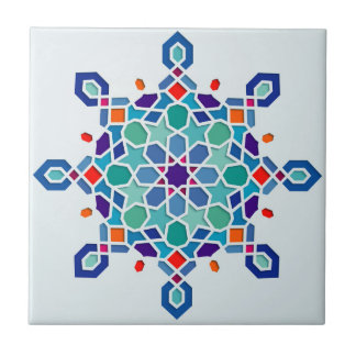 Arabisch geometrisch patroon Ronde keramischeTile Tegeltje