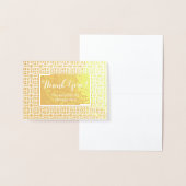 Arabisch gepersonaliseerd echte goud folie Dank je Folie Kaarten (Display)