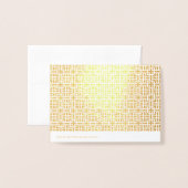 Arabisch gepersonaliseerd echte goud folie Dank je Folie Kaarten (Met envelop)