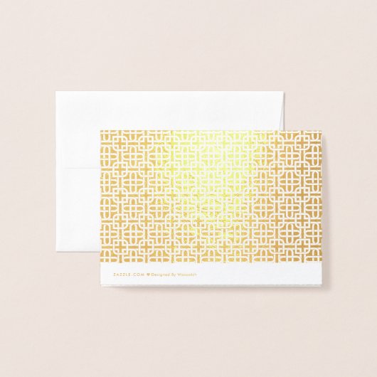 Arabisch gepersonaliseerd echte goud folie Dank je Folie Kaarten (Met envelop)