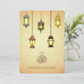  Arabisch gloeiende lantaarns Kaart (Staand voorkant)