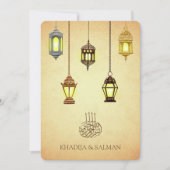  Arabisch gloeiende lantaarns Kaart (Voorkant)