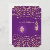 Arabisch Huwelijk Koppel Trouwrepetitie Diner Kaart (Achterkant)