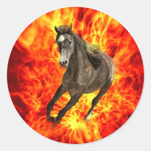Arabisch in brand ronde sticker (Voorkant)