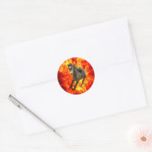 Arabisch in brand ronde sticker (Envelop)