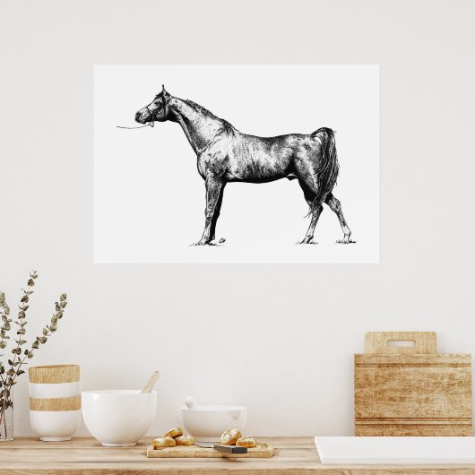 Arabisch in pen en inkt poster (Keuken)