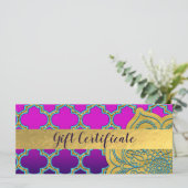 Arabisch Indiaas Marokkaans Thema Cadeaubon (Staand voorkant)