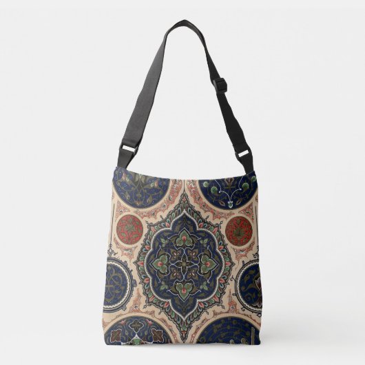 arabisch ingewikkeld retro patroon crossbody tas (Voorkant)