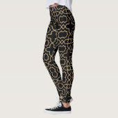 Arabisch islamgoud zwart patroon leggings (Links)