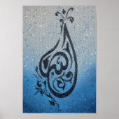 Arabisch kalligrafie Allah in mozaïekafwerking pos Poster (Voorkant)