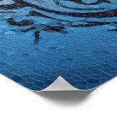 Arabisch kalligrafie Allah in mozaïekafwerking pos Poster (Hoek)