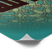 Arabisch kalligrafie met islamitisch design Allah  Poster (Hoek)