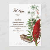 Arabisch kruidenrecept Za'atar Briefkaart (Voorkant)