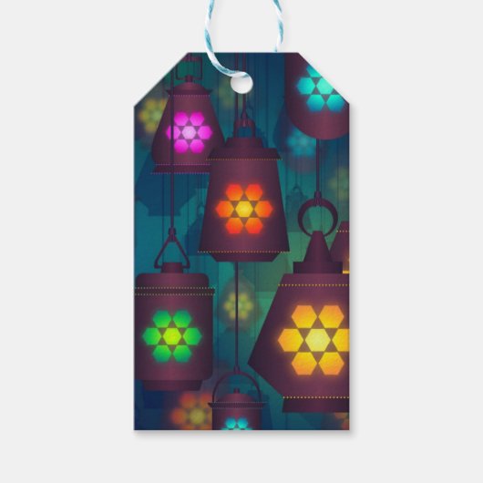 Arabisch lampje voor het Midden-Oosten Cadeaulabel (Voorkant)