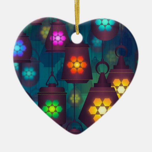 Arabisch lampje voor het Midden-Oosten Keramisch Ornament (Voorkant)