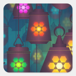 Arabisch lampje voor het Midden-Oosten Vierkante Sticker