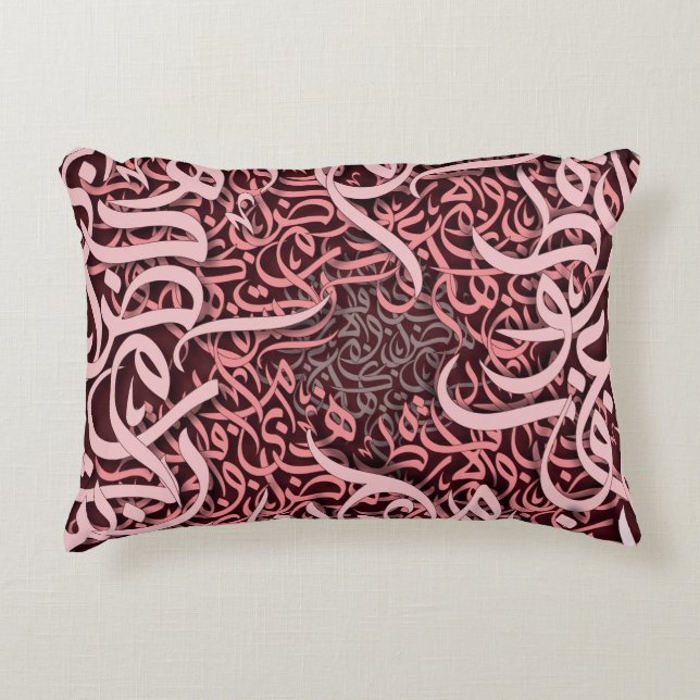 Arabisch Letters roos Accent Kussen (Voorkant)