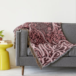 Arabisch Letters roos Deken